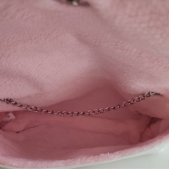 Chanel Precision White Patent Leather with Teddy Bear Barbie Pink Logo - Picture 14 of 16